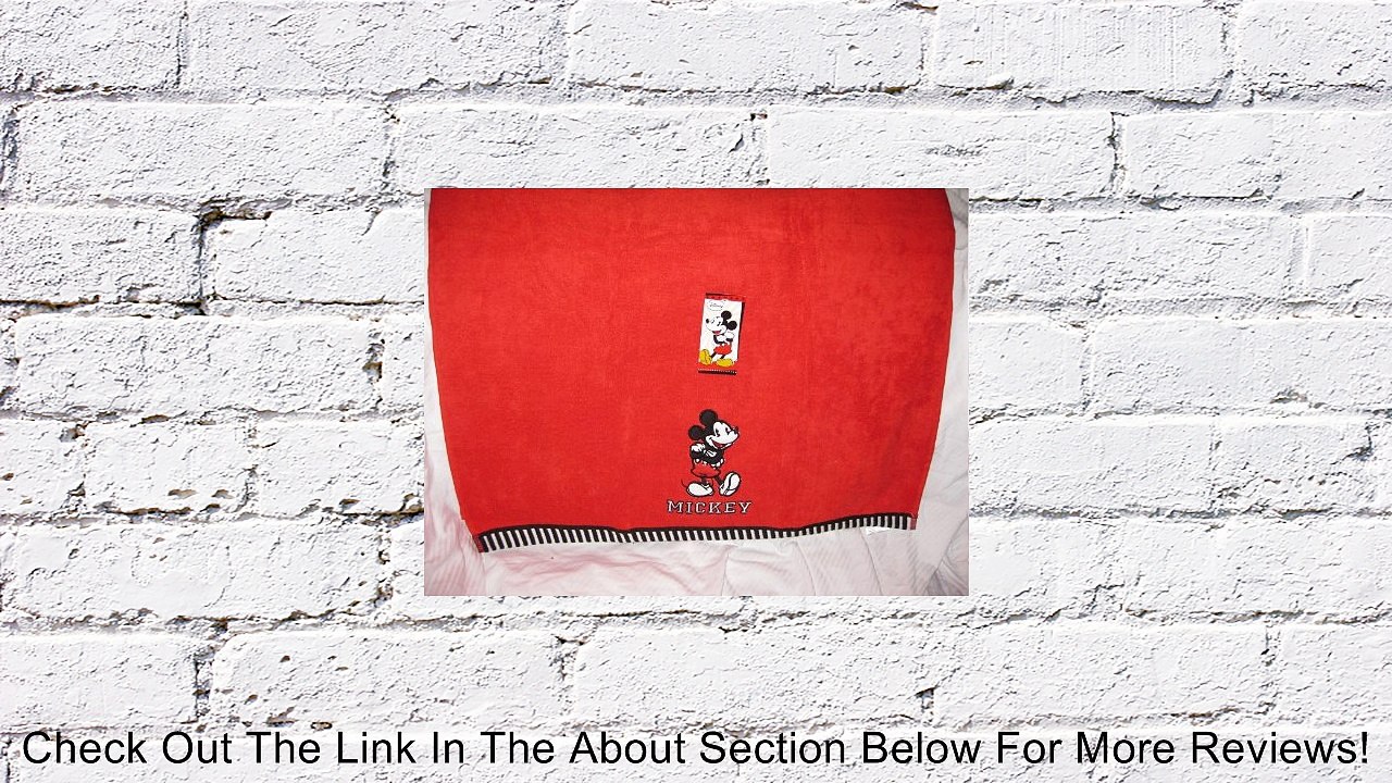 Disney Classic Mickey Mouse Embroidered Bath Towel Review