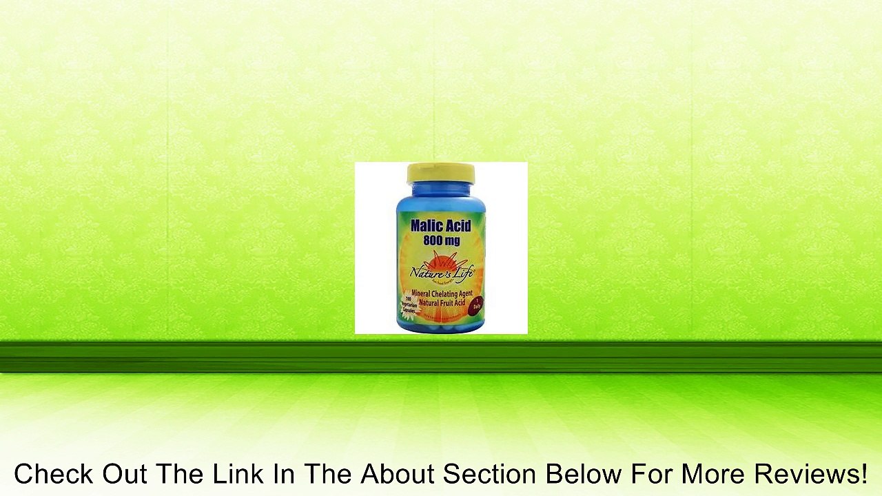 Malic Acid 800 mg 100 Veg Caps Review