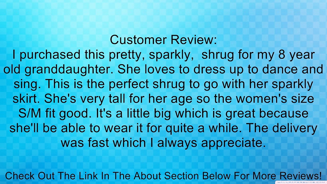 Anna-Kaci S/M Fit Metallic Black All Over Sequin Short Sleeve Shrugs Cardigan Review