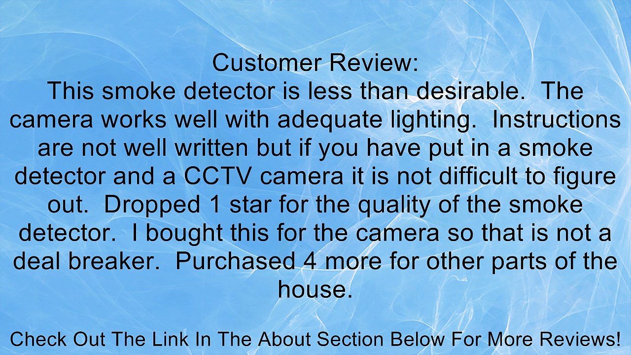 Covert Camera in Smoke Detector : 620 TVL High-res with Hidden Lens Review