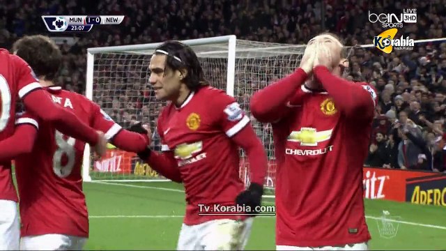 مانشستر يونايتد يتقدم 1/0 علي نيوكاسل يونايتد