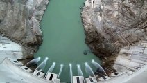 Artvin Deriner Barajı Kapakların Açılıp Suyun Bırakılma Anı