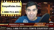 Texas Longhorns vs. Arkansas Razorbacks Free Pick Prediction Texas Bowl NCAA College Football Odds Preview 12-29-2014