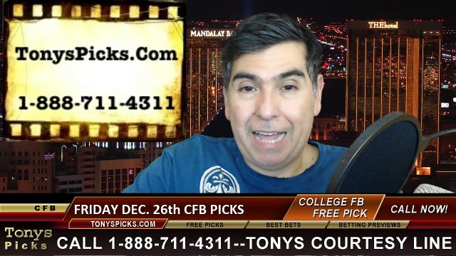 College Football Bowl Free Picks TV Games Betting Spread Odds 12-26-2014
