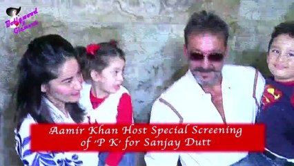 Aamir Khan Host Special Screening  of 'P K' for Sanjay Dutt