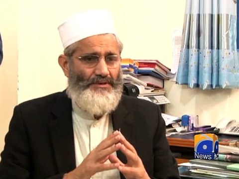 Siraj-ul-Haq talk to Geo News-Geo Reports-26 Dec 2014