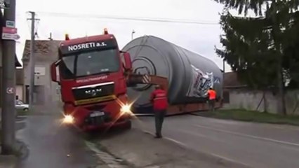 Extremely big Truck carrying very wide and big load