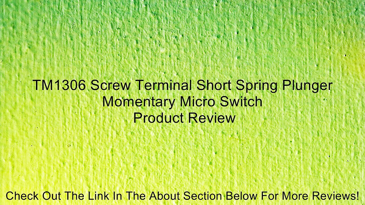 TM1306 Screw Terminal Short Spring Plunger Momentary Micro Switch Review