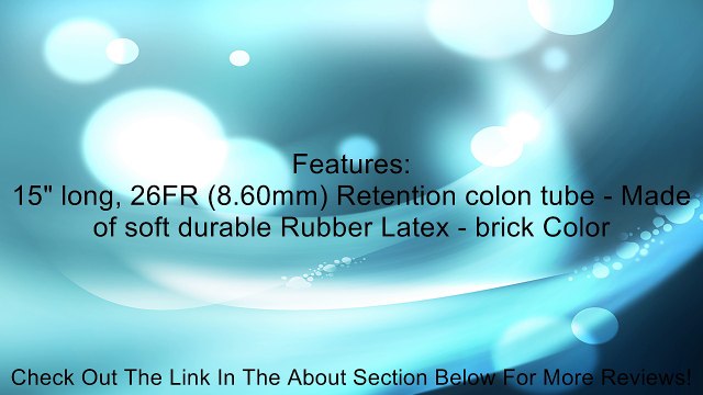 Enema Supplies - Retention Deepezer Colon Tube - Rubber - 26Fr Review