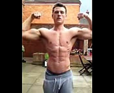 Fitness Muscle Building UNREAL Teen 6 pack abs Flexing Preview by fitness Lewis Morgan