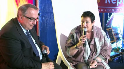 Chapiteau du Livre 2011. Anne Vanderlove et Marie-Thé Bretel-Logan