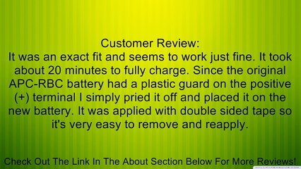 BATTERY APC ES500,ES550,LS500,RBC110,RBC2 12V 8.5AH Review