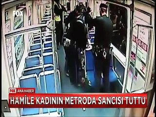 Metroda sancıları tutan hamile kadını polisler doğurttu
