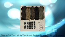 550 Paracord Kit - Five Colors (Olive Drab, ACU, Woodland Camo, Desert Camo, & Black) 100 Feet Total w/10 3/8