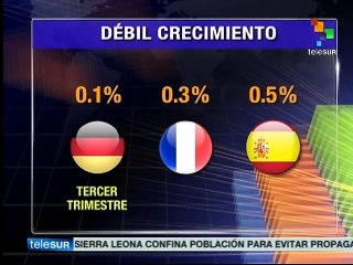 Pobre crecimiento de la Unión Europea durante 2014