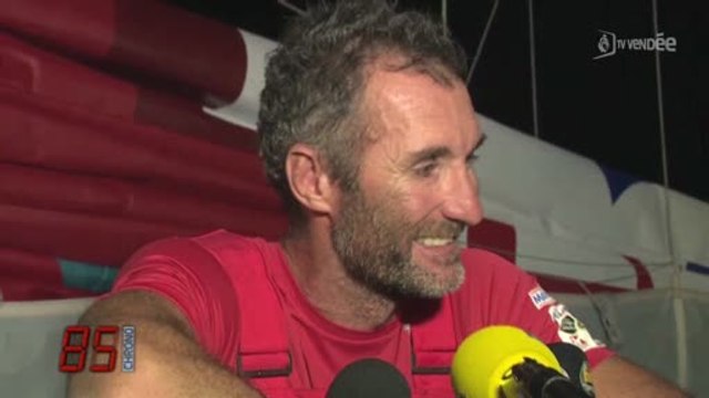 La Route du Rhum : Interview de Jérémie Beyou à son arrivée