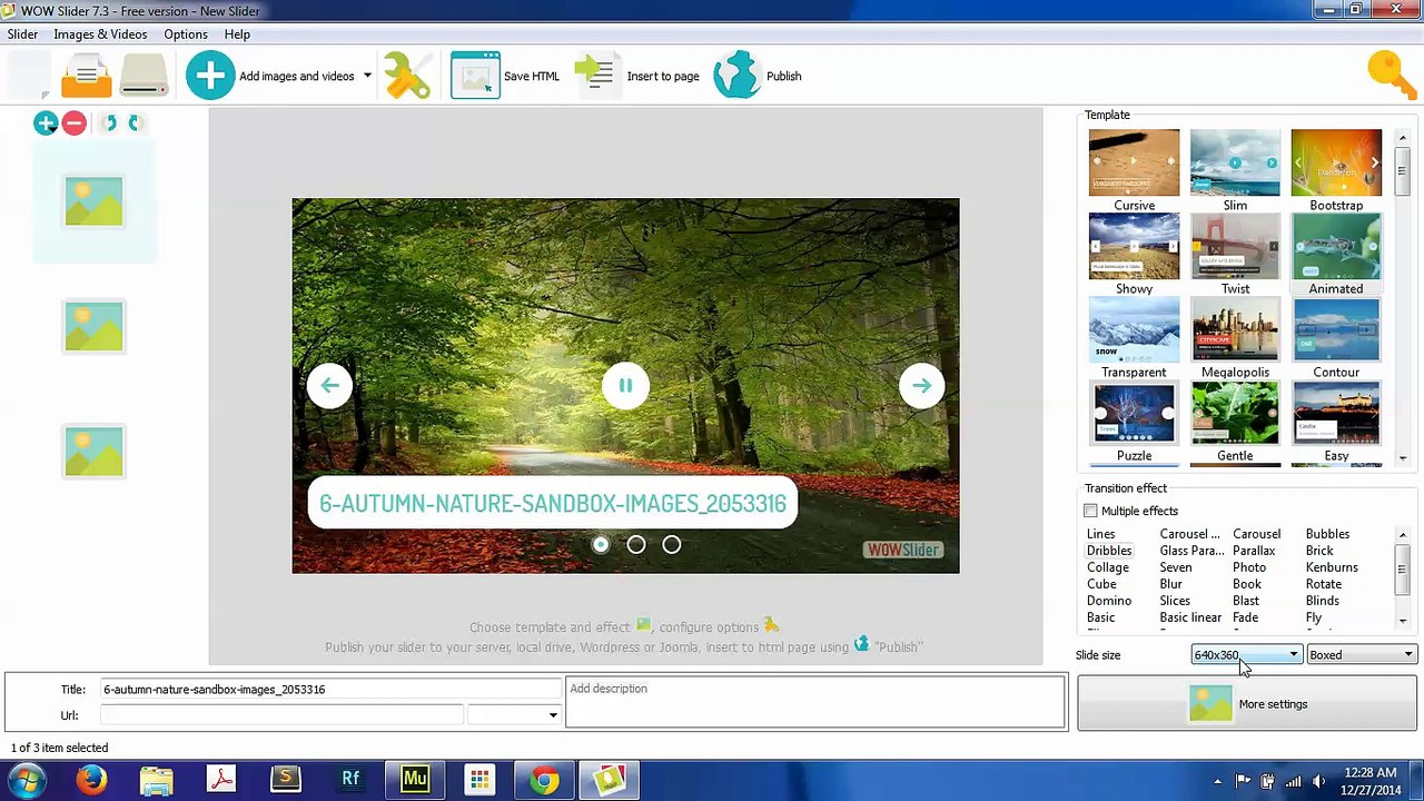 Adobe Muse cc custom carousel slideshow | Integrate wow slider in your Muse Site