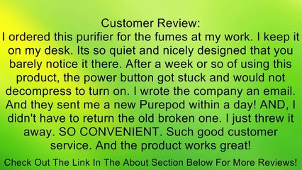 PurePod Home and Office Ion Air Purifier with Ozone Timer to Destroy Bad Odors - Negative Ionizer Air Purification with Activated Carbon Filter Cleans the Air of Bacteria, Viruses, Fungi, Pet Dander & More - Pearl White Review