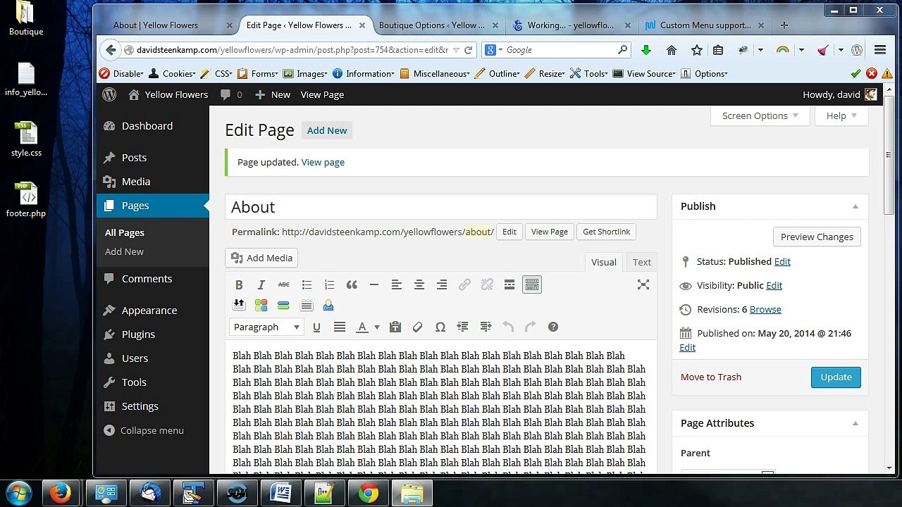 Complete WordPress Video Tutorial - 34 - Pages - Inserting a Photo & Setting a Featured Image