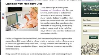 Legitimate Online Jobs - Learn REAL Ways to Work From Home