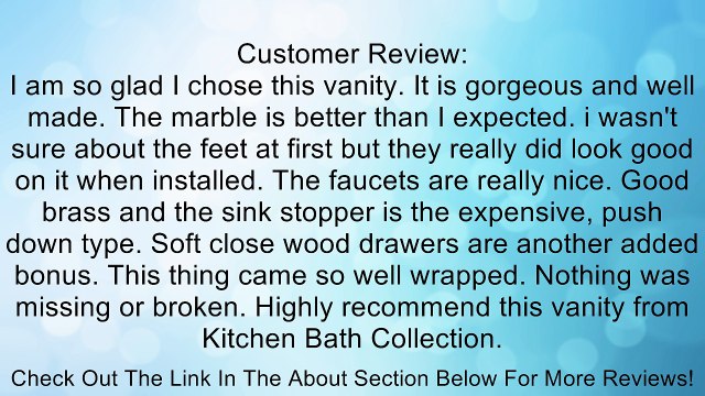 Buckingham 72-inch Bathroom Vanity (Carrera/White): Includes a White Cabinet, an Italian Carrera Marble Countertop, Soft Close Drawers, and a Ceramic Sink Review