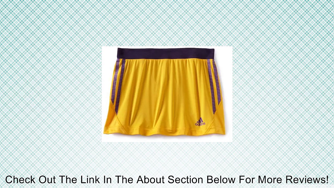 adidas Big Girls' Response Skort, Still Gold/Power Purple, X-Small Review
