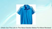 adidas Big Boys' Youth Response Traditional Polo, Bright Blue/White, Small Review