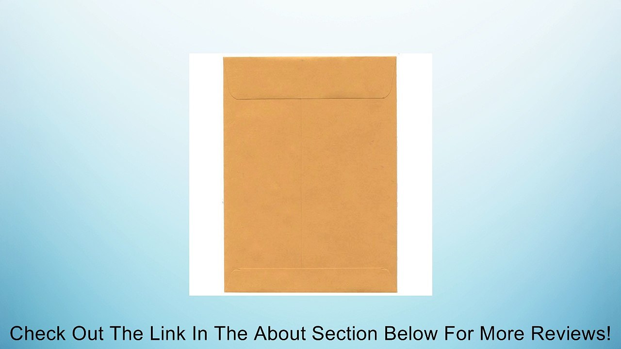 6 1/2 x 9 1/2 Brown Kraft Open End Envelopes - 100 envelopes per pack Review
