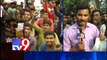 Police cancelled homeguard interviews,candidates dharna in Vijayawada