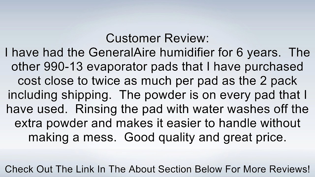 2-pack General Generalaire Humidifier 990-13 Water Pad (View amazon detail page) Review