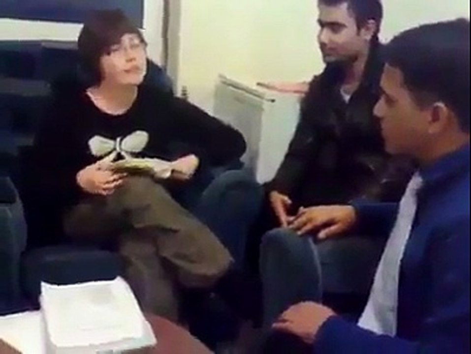 a paki guy giving interview for visa