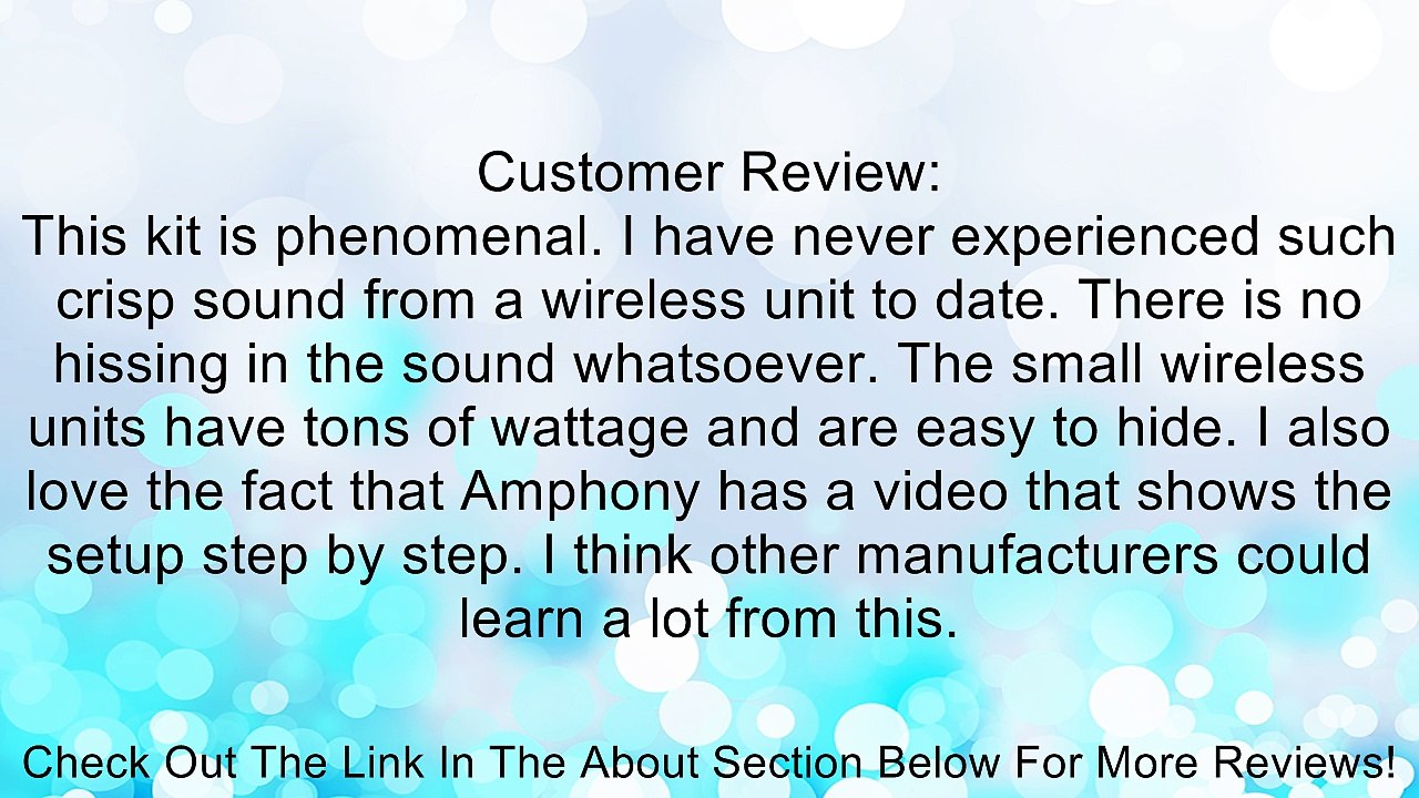 Wireless Speaker Kit with 2 Wireless Amplifiers Review