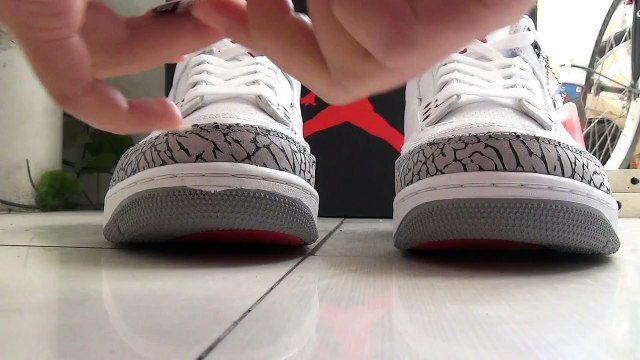 Authentic Air Jordan III 3-88 Retro Nike Logo White Cement Free Shipping