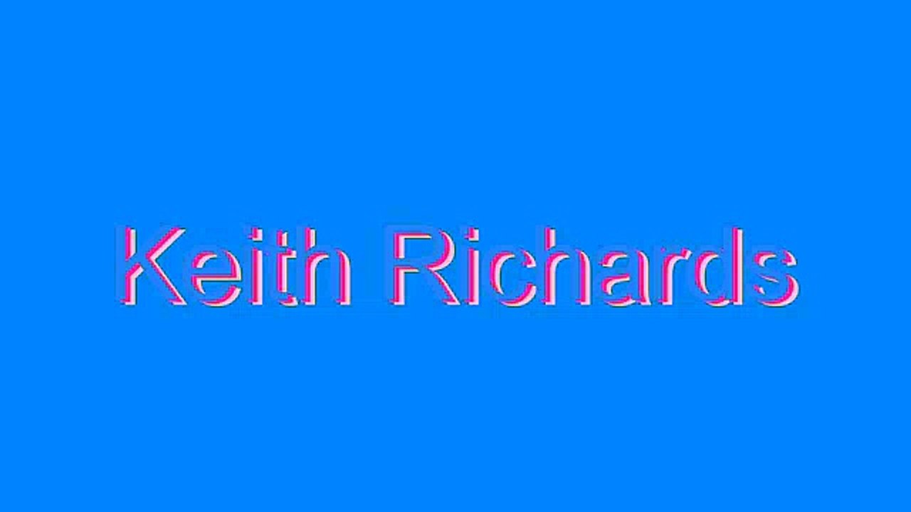 How to Pronounce Keith Richards