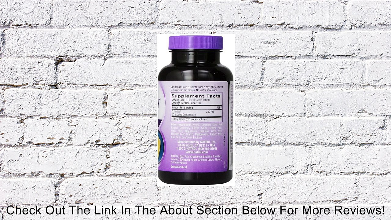 Natrol Mineral Supplement 250 Mg Tablets, Cranberry, 120 Count Review