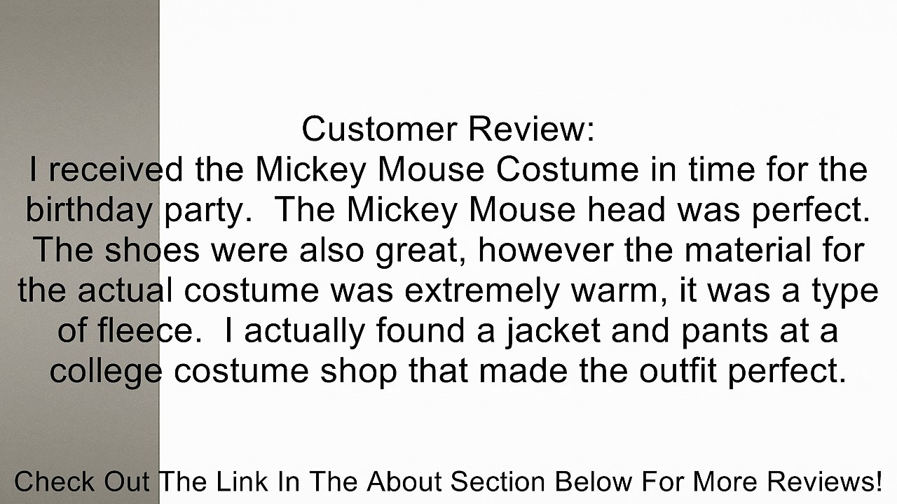 New Mickey Mouse Mascot Costume Adult Size Review