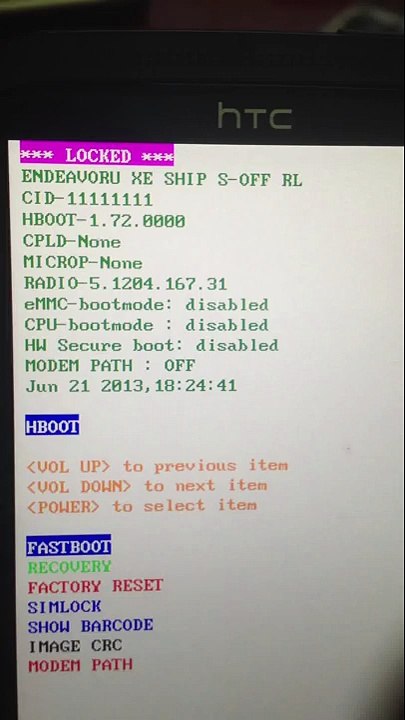 HTC one x imei repair - S OFF -EndeavorU PJ46100-S720e