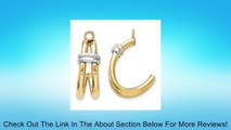 14k Two Tone Gold Polished Double J-Hoop Earrings Jackets. Review