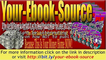 How NOT to Publish an Ezine