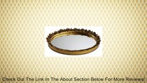 Oval Rose Mirror Tray, 1Hx9Wx12D, GOLD Review