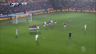 Gylfi Sigurdsson goal - Swansea City vs Aston Villa (26.12.2014) Premier League