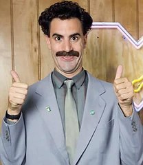 Borat Gives Magnetic Messaging Two Thumbs Up