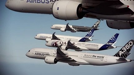 Dunya News - 5 Airbus jets make stunning formations
