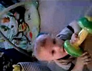 Aidens first dumb bell workout 56 months