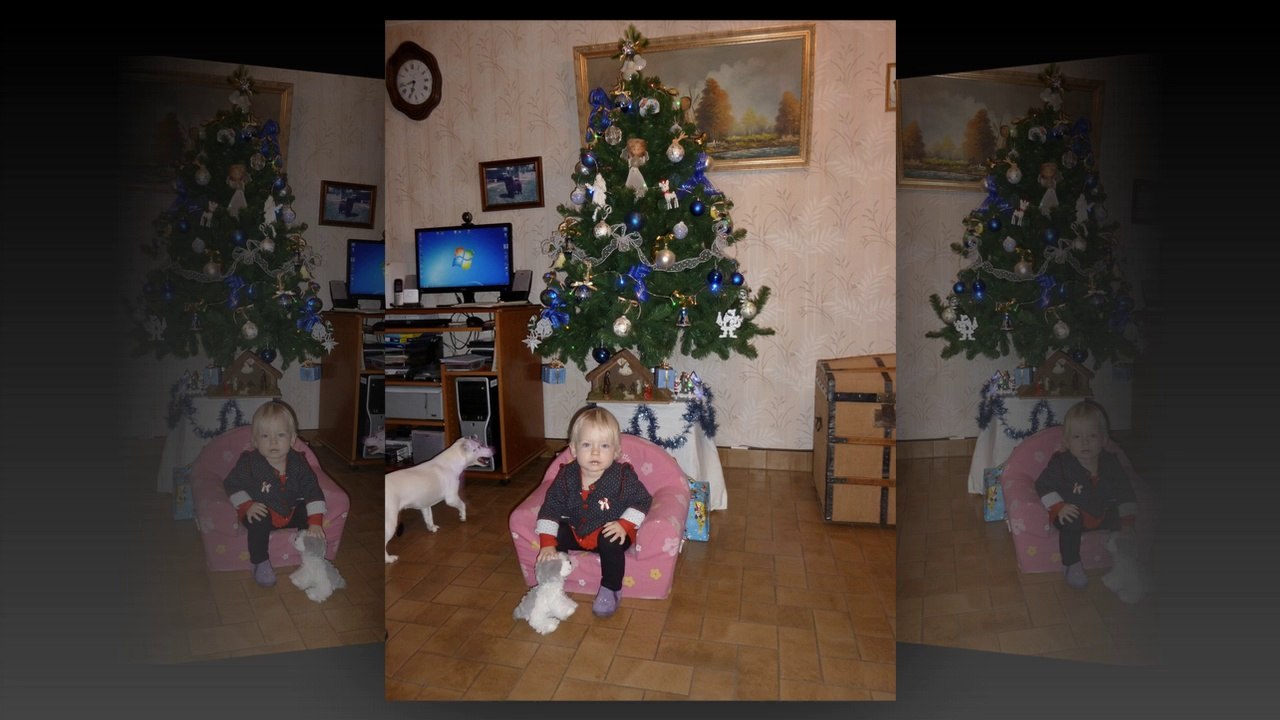 Noël 2014 -LÉA chez Papy et Mamie