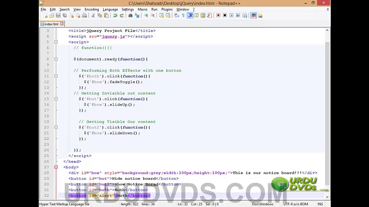 5.Animate - jQuery Urdu Tutorials
