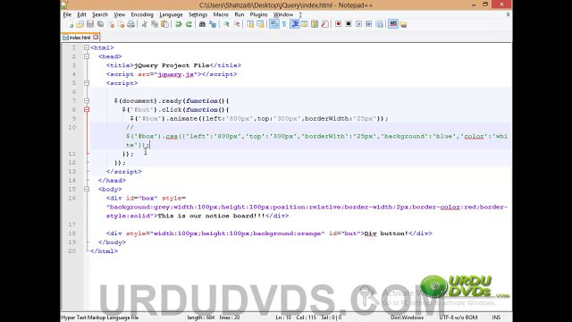 7.Chaining Method - jQuery Urdu Tutorials