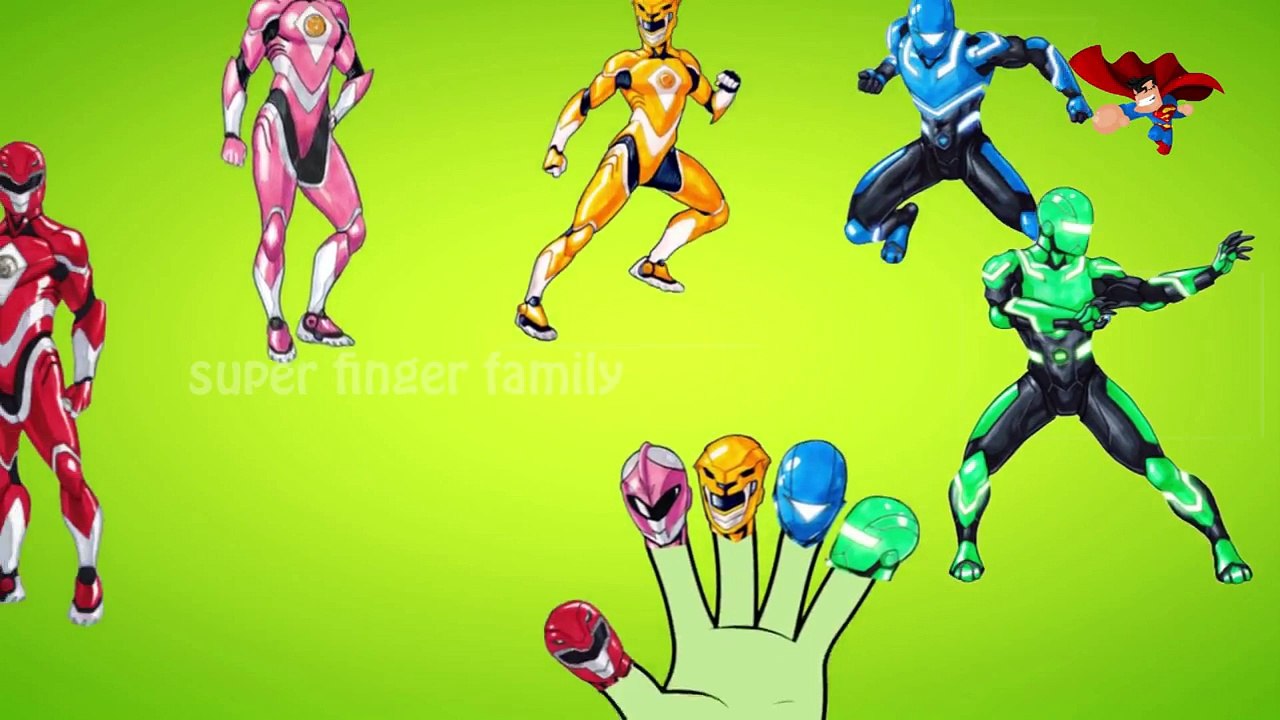 Power Rangers Cartoon Finger Family Nursery Rhyme | Power Rangers ...