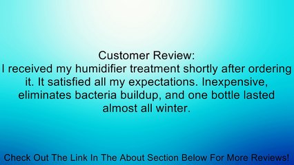 Vista 00211 Bacteriostatic Humidifier Water Treatment Review