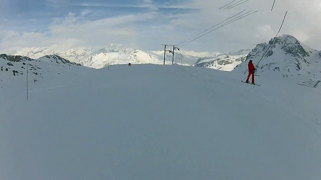 Tignes 2014 - Joris dans le border du Signal